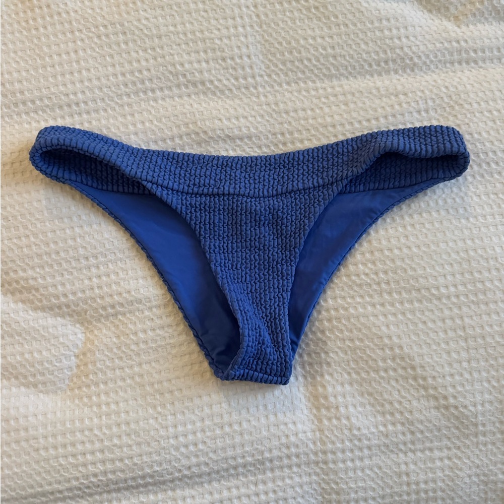 Luli Fama Blue Ruched Bikini Bottom